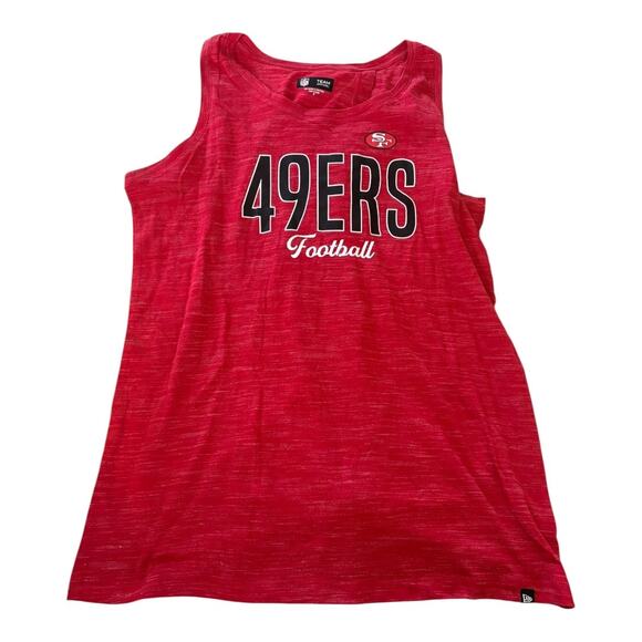 NFL Tops - Women's San Francisco 49ers NFL Team Apparel Back-Knot Tank Top Medium NWT
